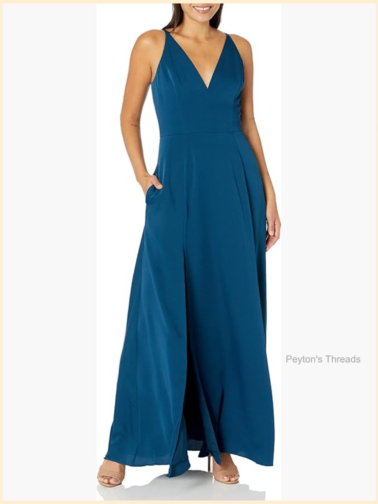 Fit And Flare Maxi Dress With Pockets Special Occasion